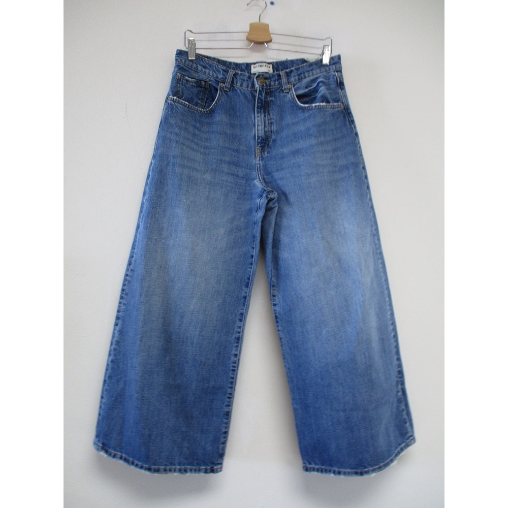 We The Free Jeans Womens 30 Blue Misha High Rise Wide Barrel Leg